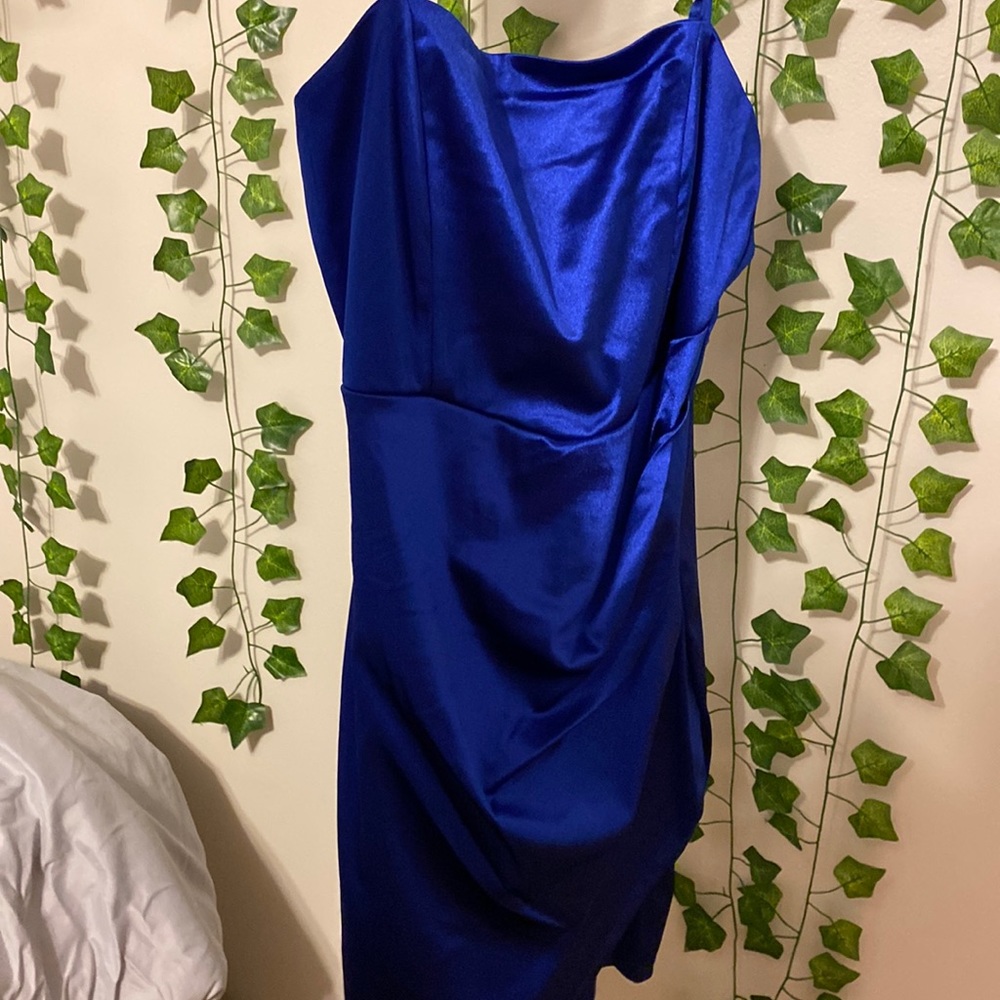 Royal Blue Silk Night Out Dress